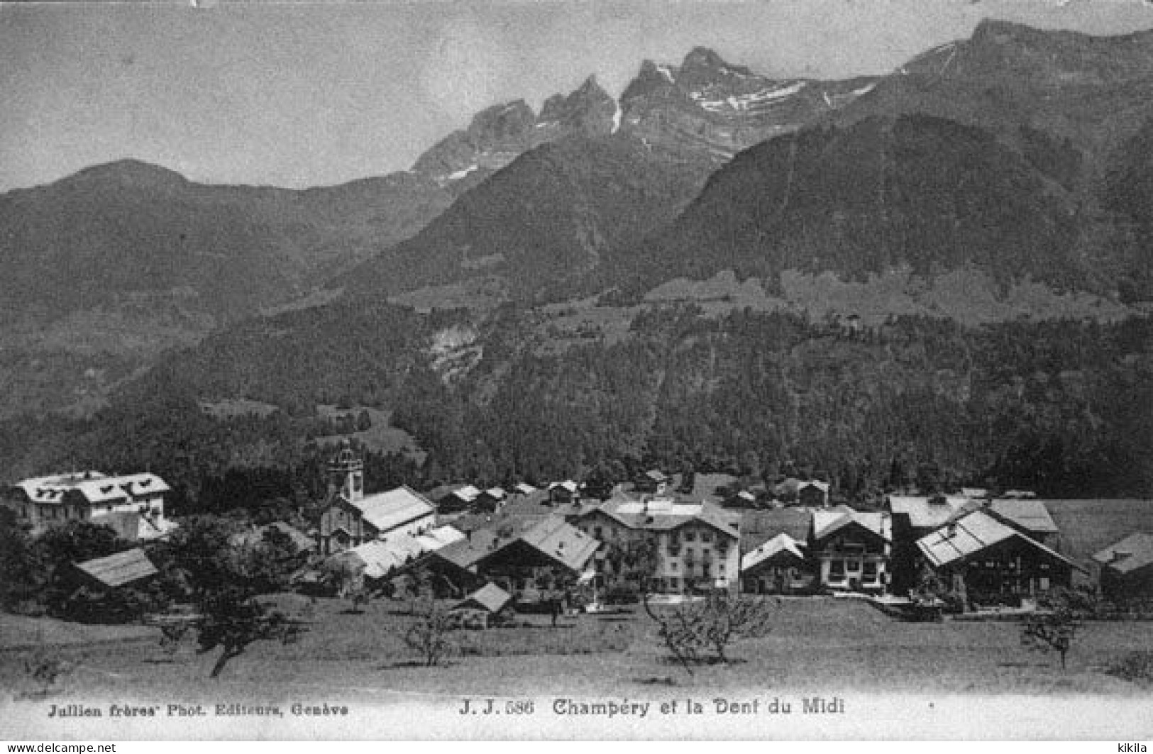 CPA 9 X 14 Suisse Valais  CHAMPERY Et La Dent Du Midi - Champéry