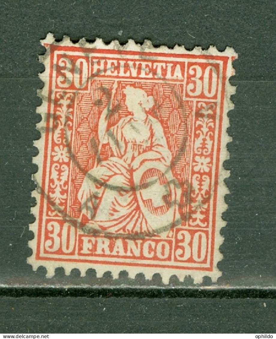 Suisse    Yvert  38  Ou Zumstein 33  Ob   TB  Voir Description Et Scan   - Used Stamps