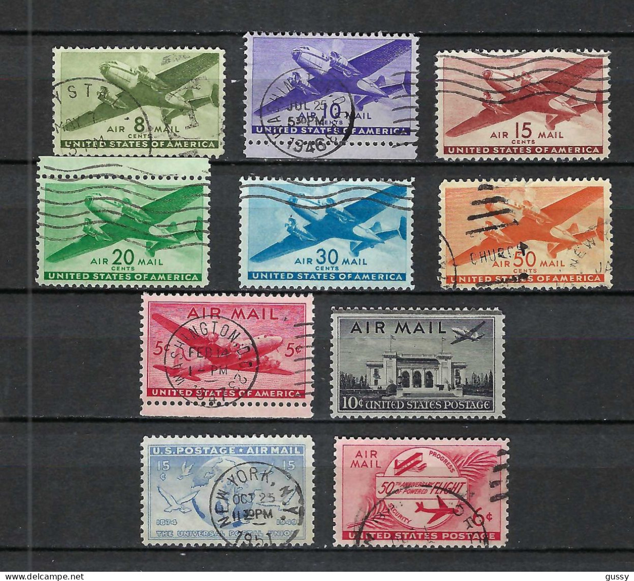 ETATS UNIS P.A. Ca.1940-55: Lot D'obl. - 1a. 1918-1940 Used