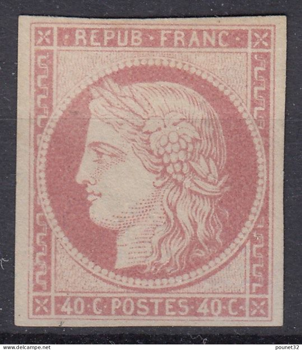 TIMBRE FRANCE ESSAI DE COULEUR CERES 1ère EMISSION 40c EN ROSE NEUF - TB MARGES - Proofs, Unissued, Experimental Vignettes