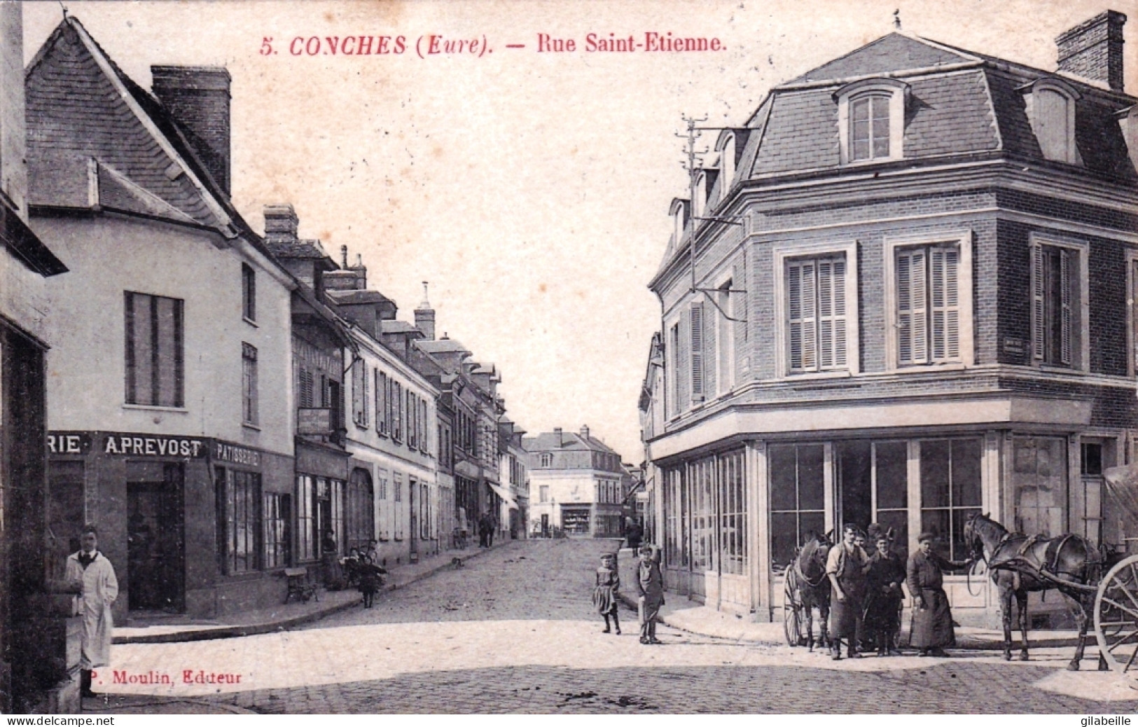 27 - Eure - CONCHES En OUCHE - Rue Saint Etienne - Boulangerie Patisserie - Conches-en-Ouche
