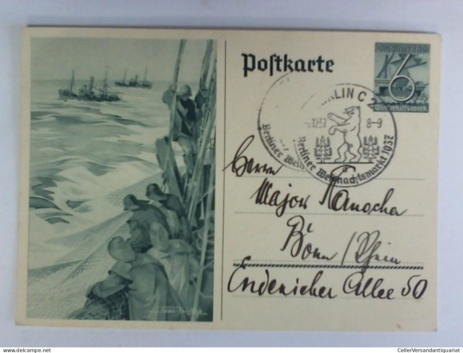 Postkarte / Ganzsache Mit Stempel: Berliner Weihnachtsmarkt 1937 Von Propagandaansichtskarte - Deutsches Reich - Unclassified