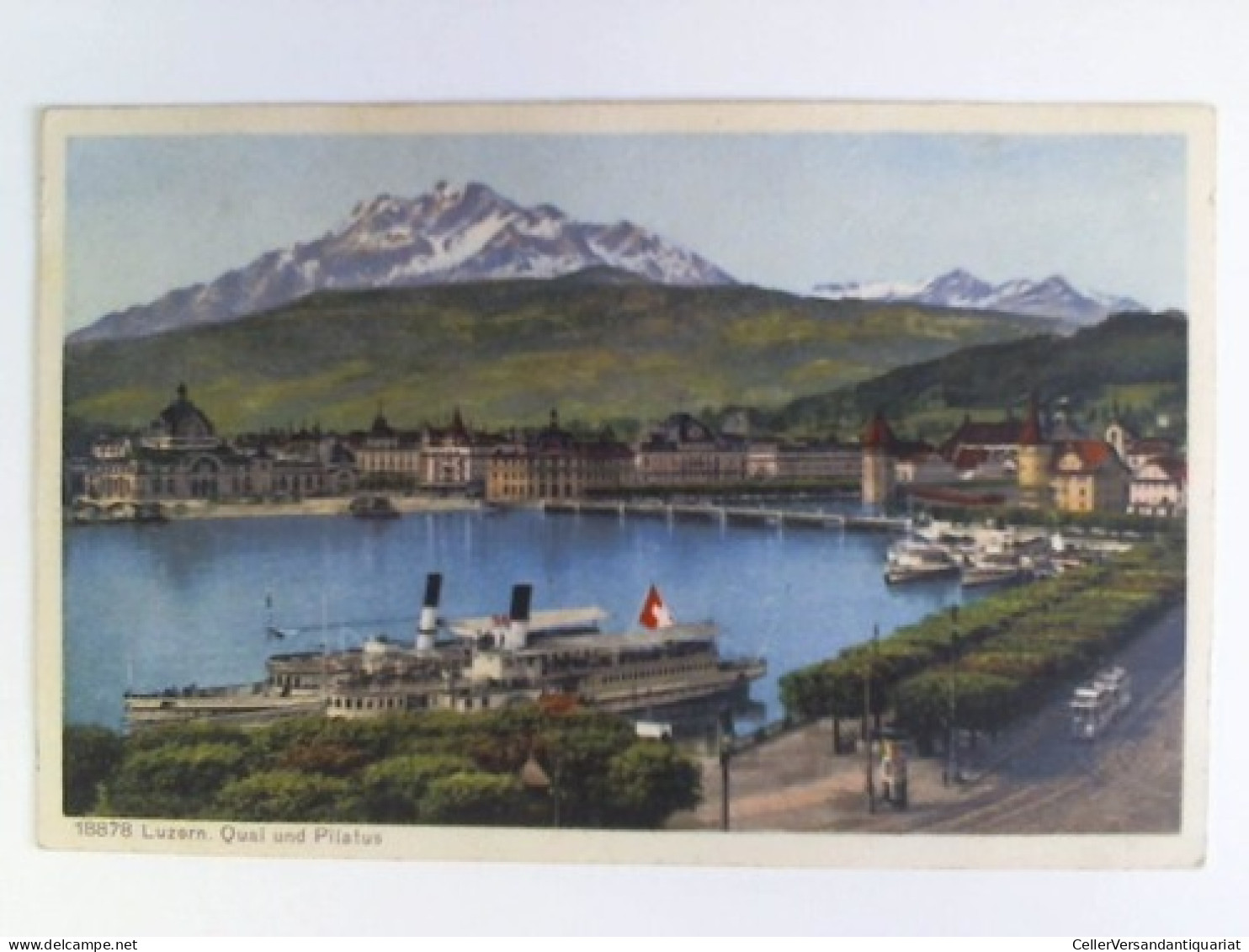 Postkarte: Luzern. Quai Und Pilatus Von Luzern (Schweiz) - Unclassified