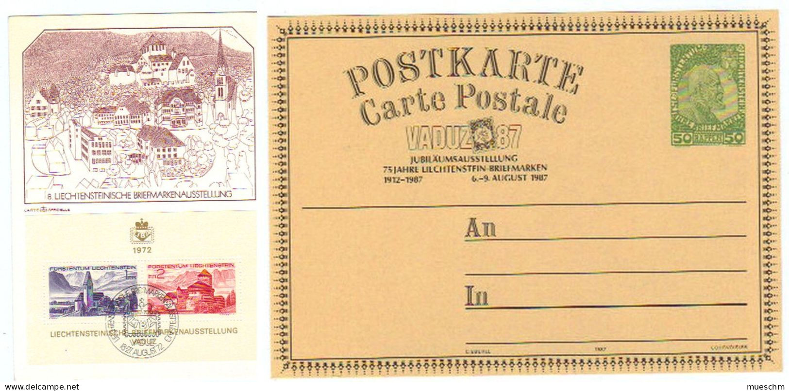 Liechtenstein, 1972, Block "Liechtensteinische Briefmarkenausstellung", Mi.Block9 (Nr.565/566) Mit SStpl (20048WP) - Esposizioni Filateliche