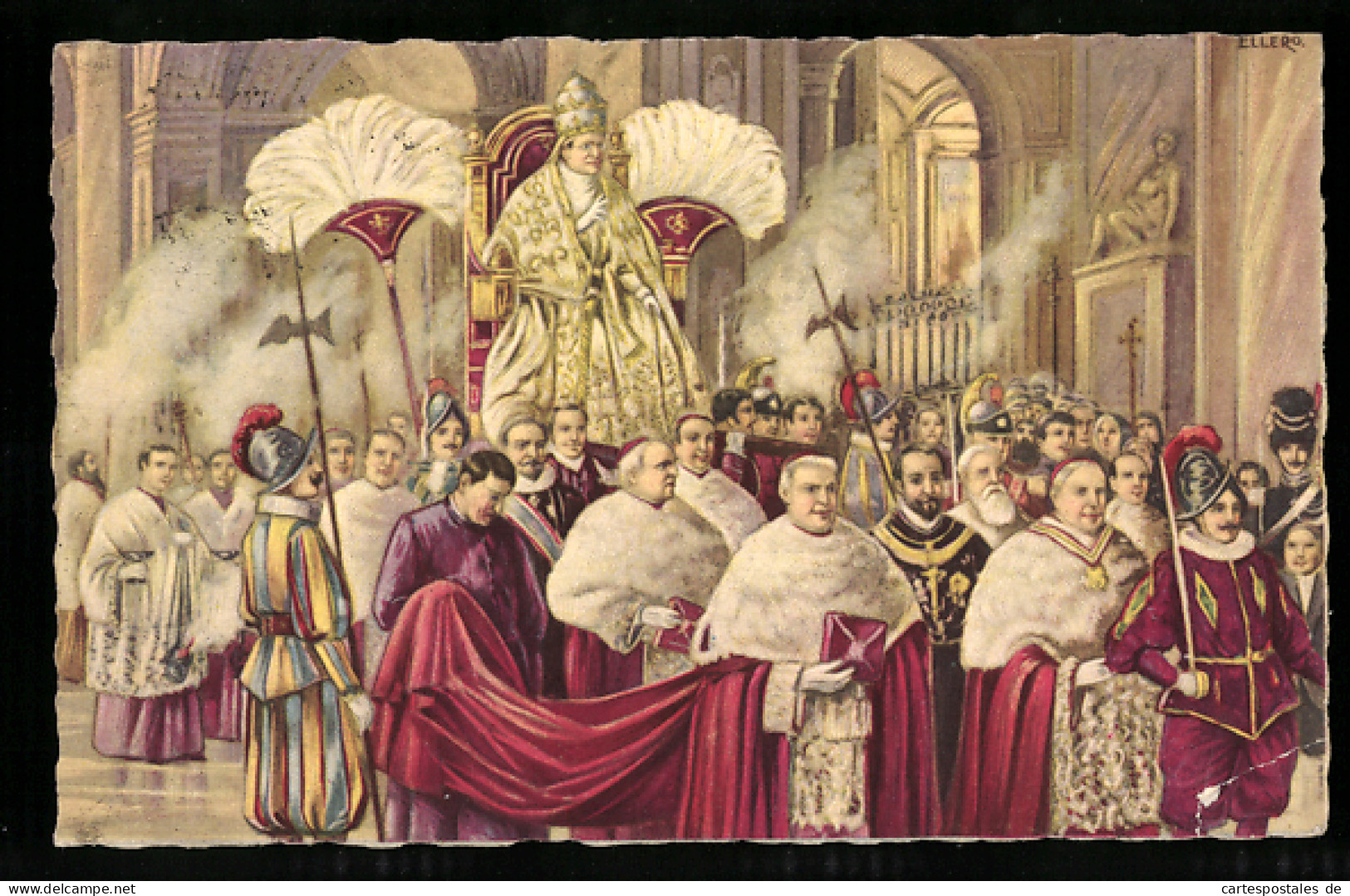 Künstler-AK Papst Pius XI. Auf Dem Heiligen Stuhl  - Papes