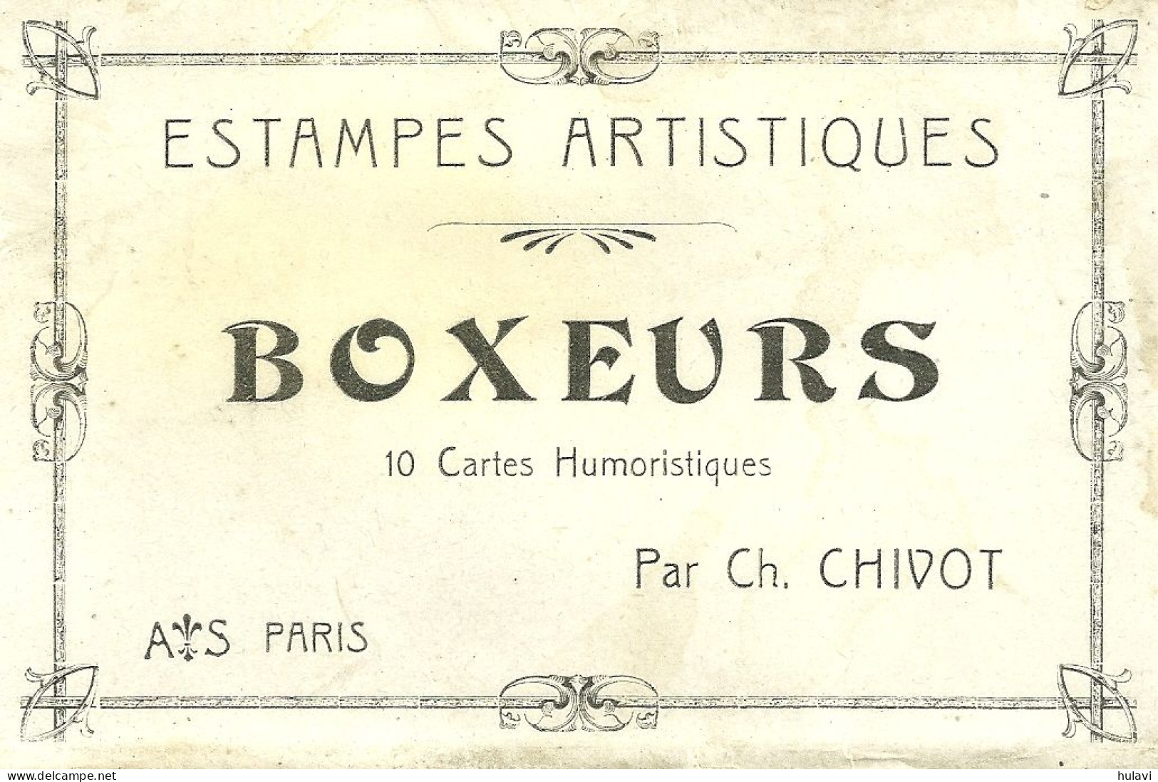 ESTAMPES ARTISTIQUES - BOXEURS - 10 CARTES PAR CH. CHIVOT (ref 1412) - Boxing