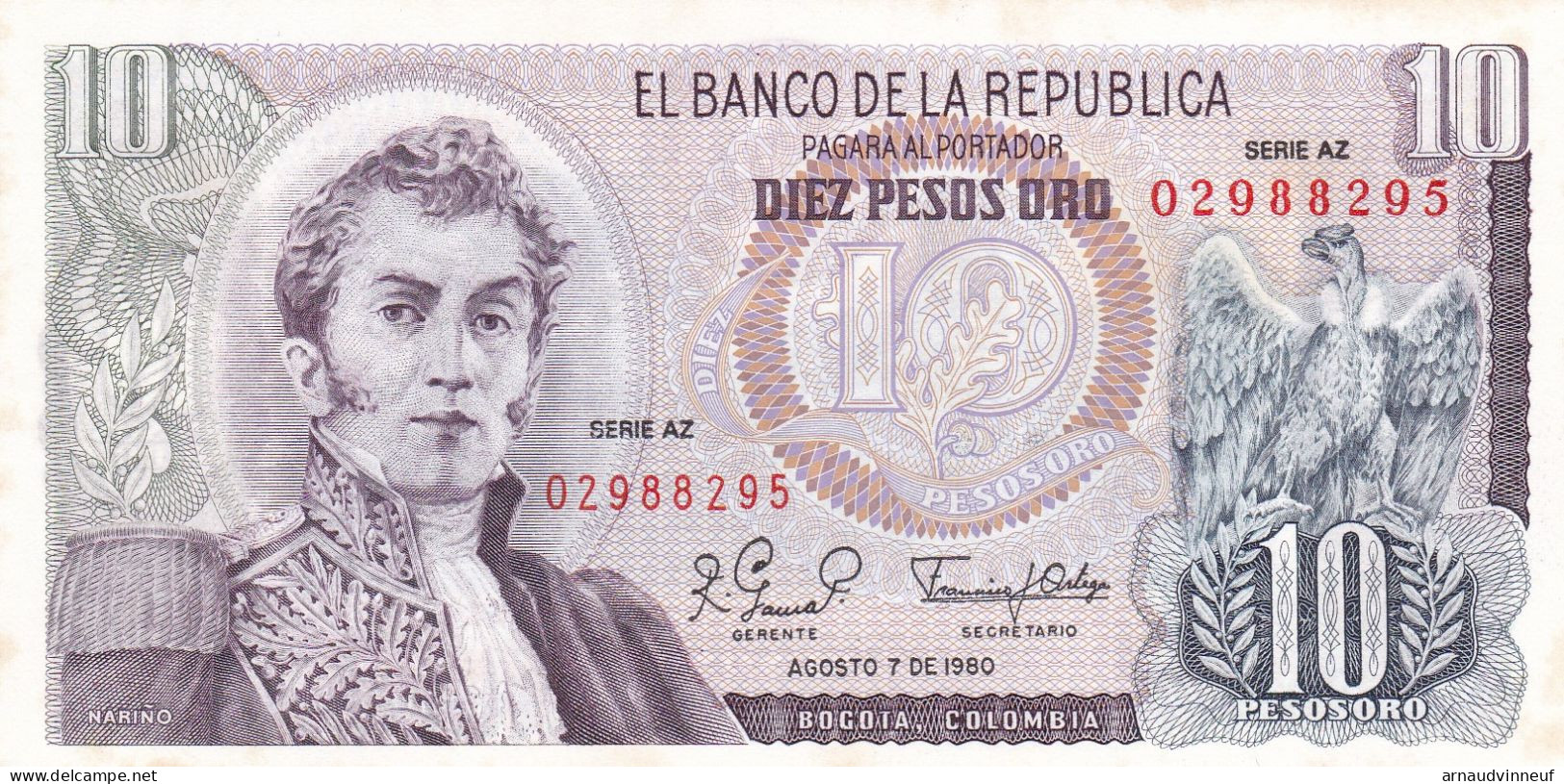 COLOMBIE 10 PESOS ORO - Kolumbien