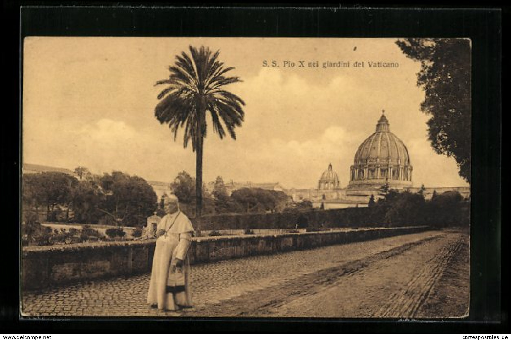 AK Papst Pius X. Nei Giardini Del Vaticano  - Popes