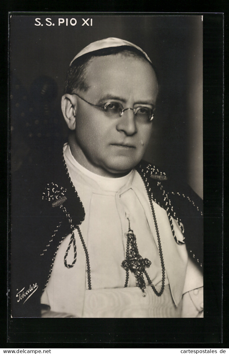 AK Portrait Von Papst Pius XI. Mit Brille  - Popes
