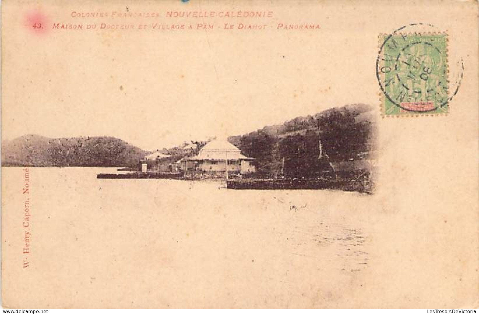 Nouvelle Calédonie - Colonies Françaises - Maison Du Docteur Et Village A Pam - Le Diahot  - Carte Postale Ancienne - Nuova Caledonia