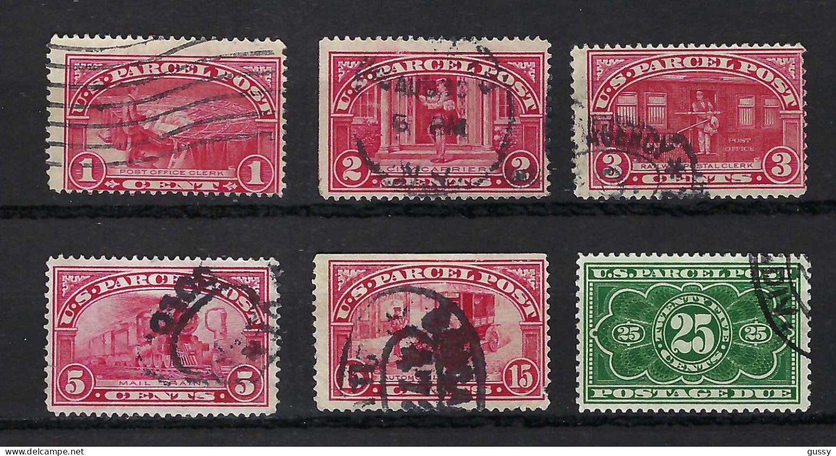 ETATS UNIS Ca.1912-28: Lot D'obl. "Parcel Post" - Paquetes & Encomiendas