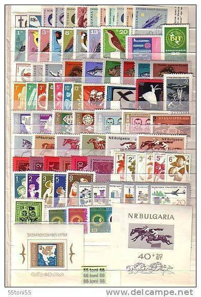 1965 Compl. MNH Yv.-1303/1385+ 2 BF 15/16 Bulgarie / Bulgaria - Annate Complete