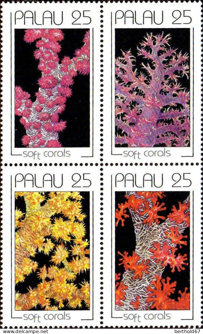 Palau Poste N** Yv: 303/ 306 Faune Marine Coraux - Palau