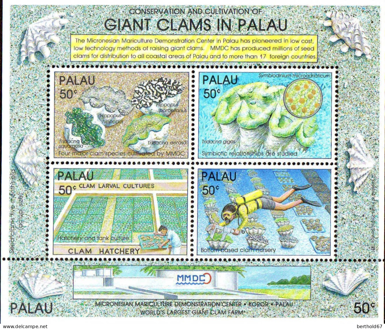 Palau Bloc N** Yv:10 Clams De Koror - Palau