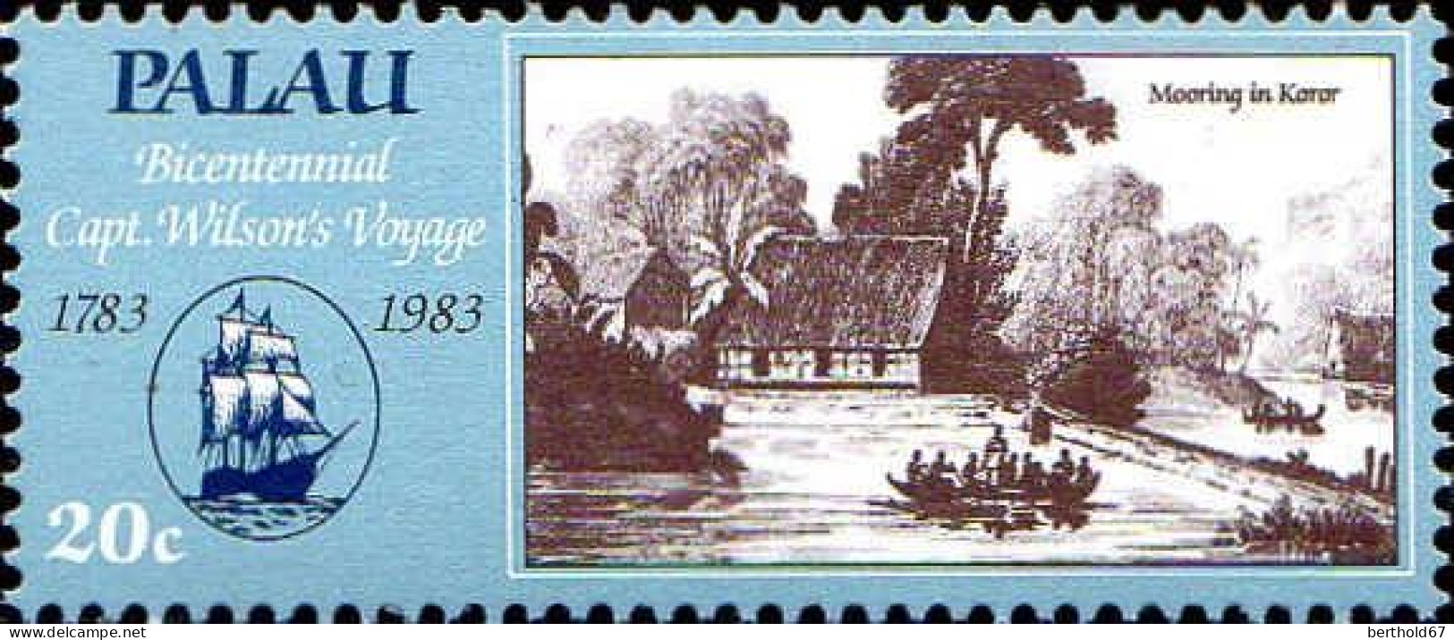 Palau Poste N** Yv:  24/31 Bicentenaire Du Voyage Du Cpt Wilson - Palau