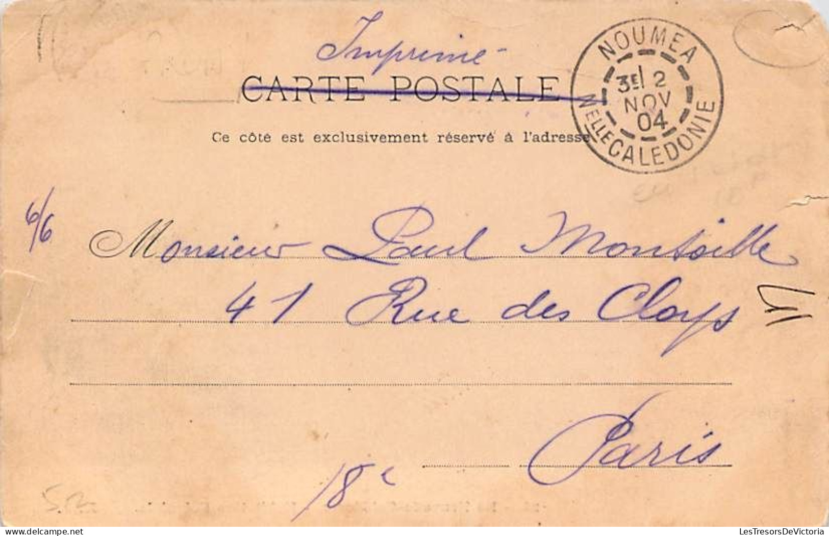 Nouvelle Calédonie - Habitation Coloniale  - Oblitéré 1904 - Carte Postale Ancienne - Nouvelle-Calédonie