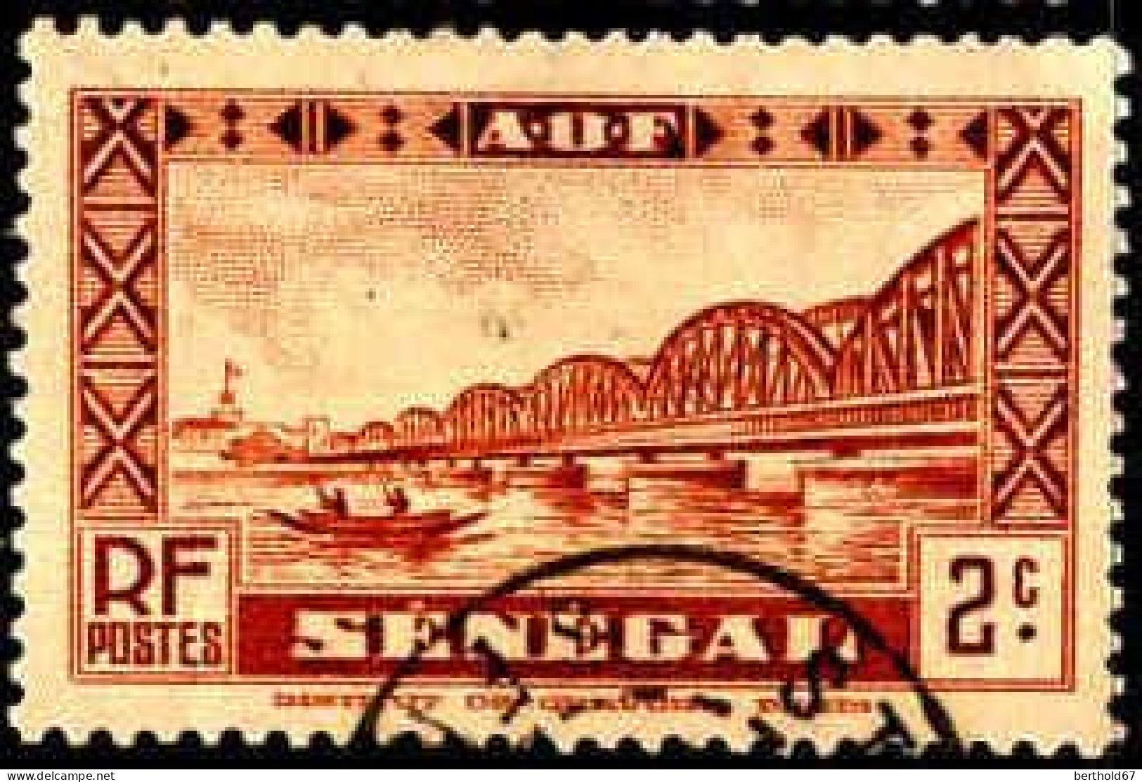 Sénégal Poste Obl Yv:115 Mi:119 Pont Faidherbe (TB Cachet Rond) - Gebraucht