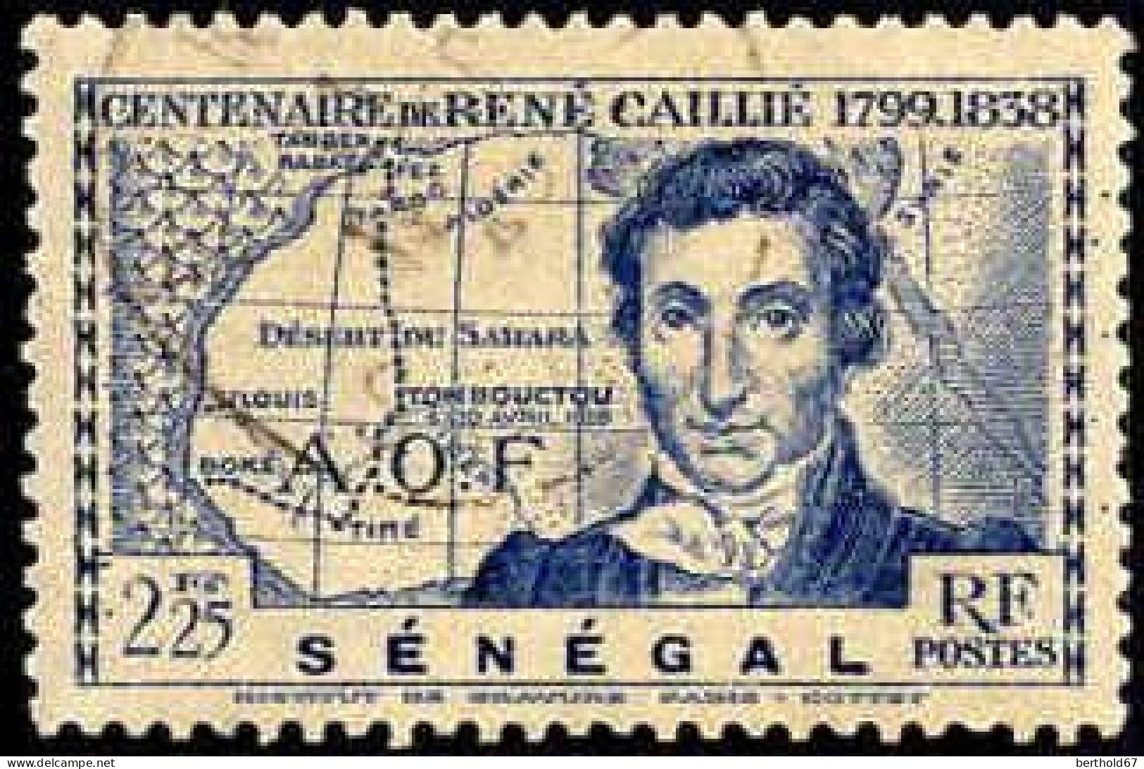 Sénégal Poste Obl Yv:152 Mi:183 René Caillié (Beau Cachet Rond) - Gebruikt
