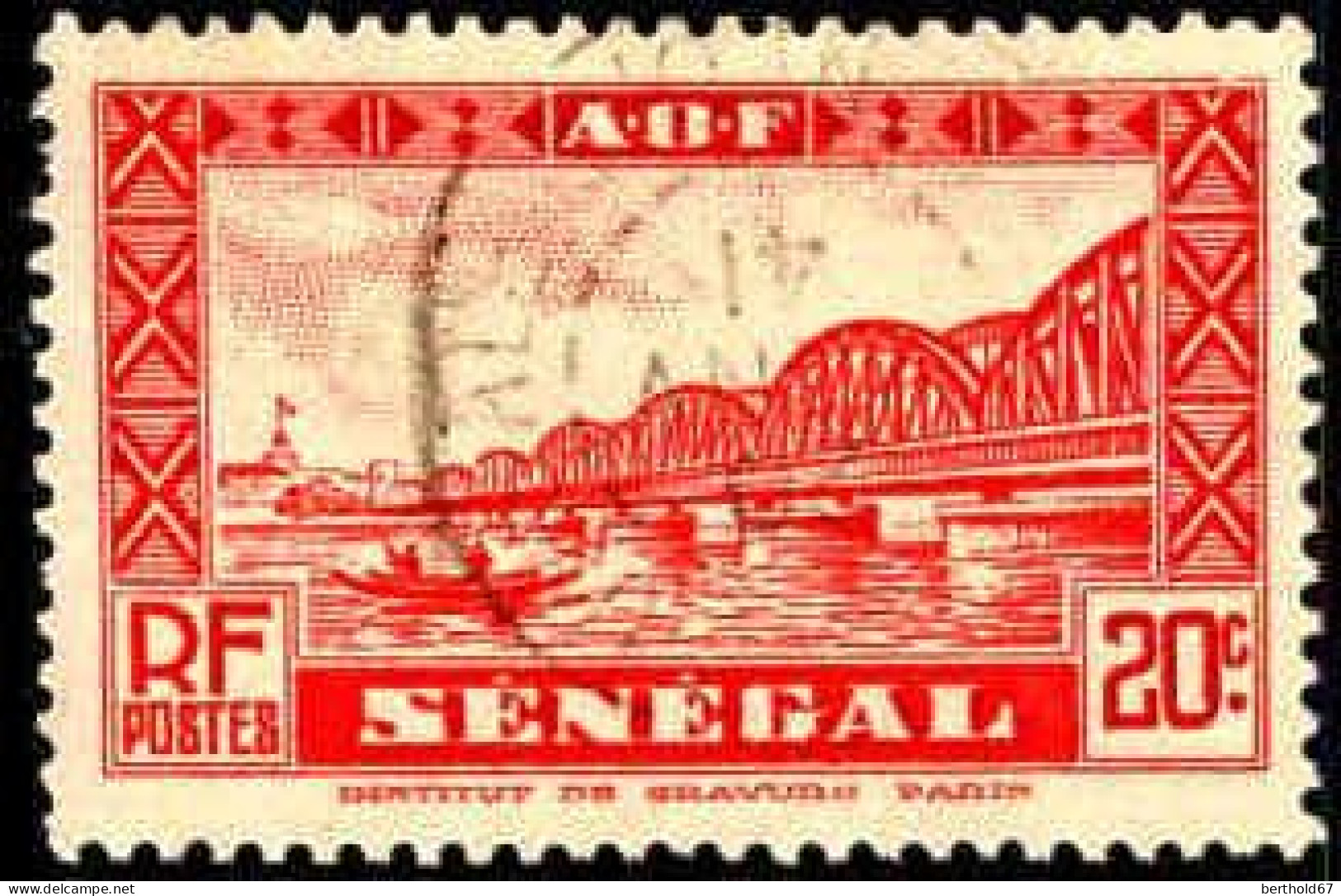Sénégal Poste Obl Yv:120 Mi:125 Pont Faidherbe (Beau Cachet Rond) - Gebruikt