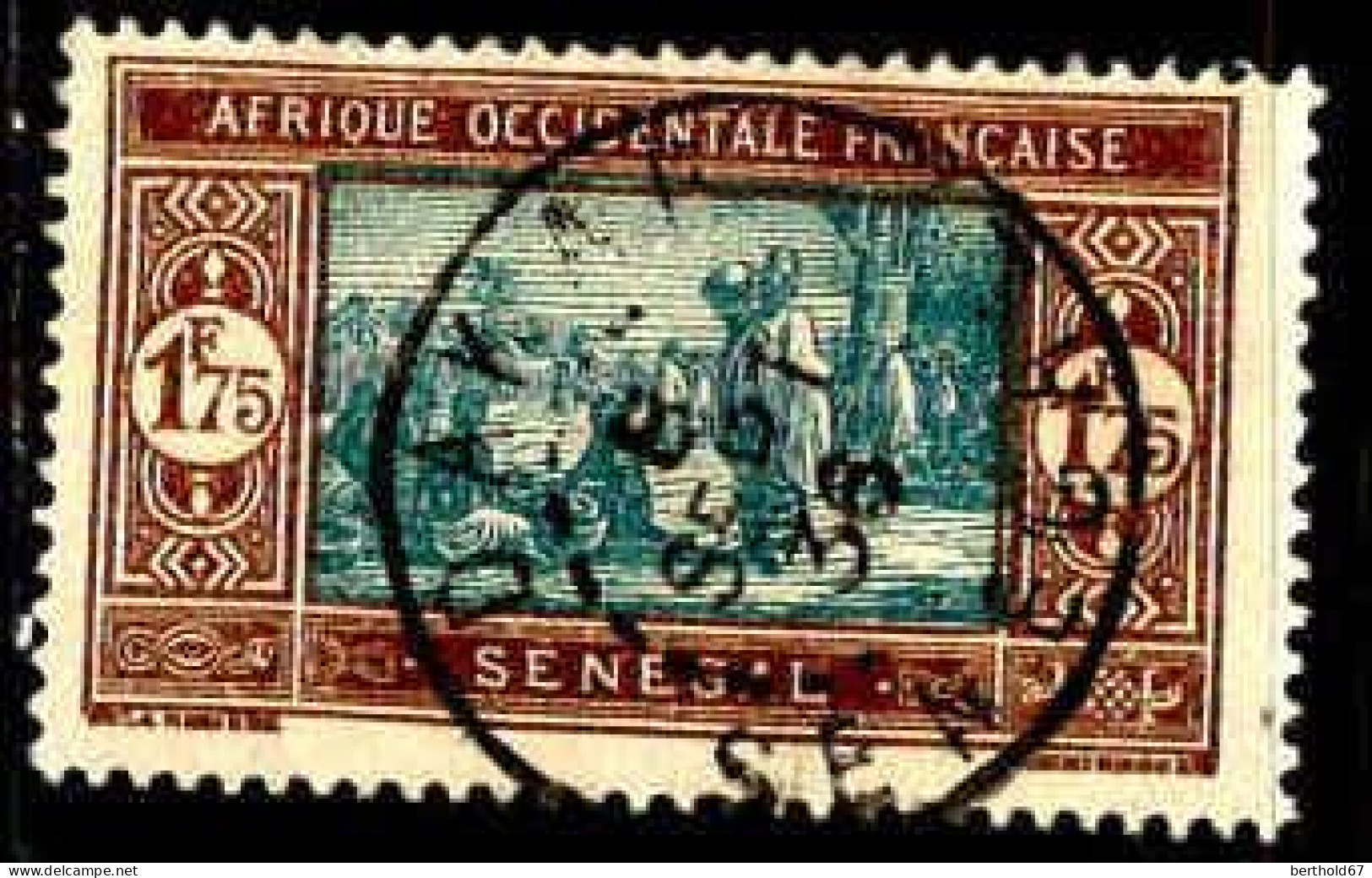 Sénégal Poste Obl Yv:108A Mi:112 Marché Indigène (TB Cachet Rond) Dakar - Gebraucht