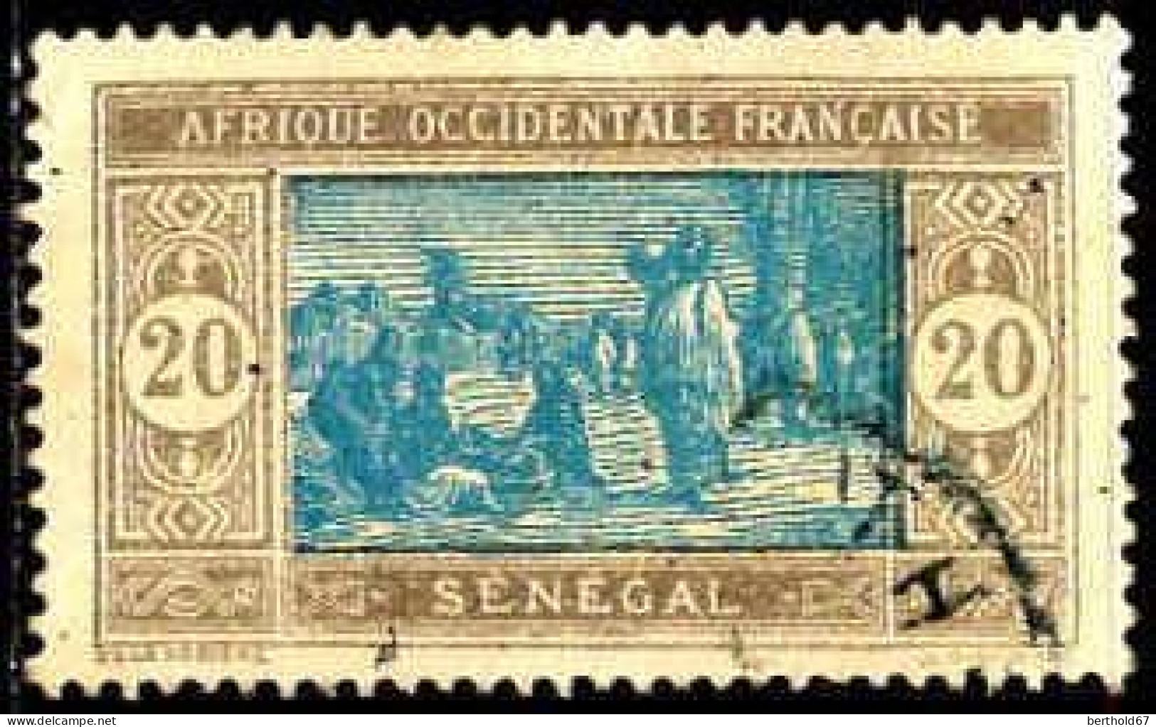 Sénégal Poste Obl Yv:102 Mi:102 Marché Indigène (Beau Cachet Rond) - Gebruikt