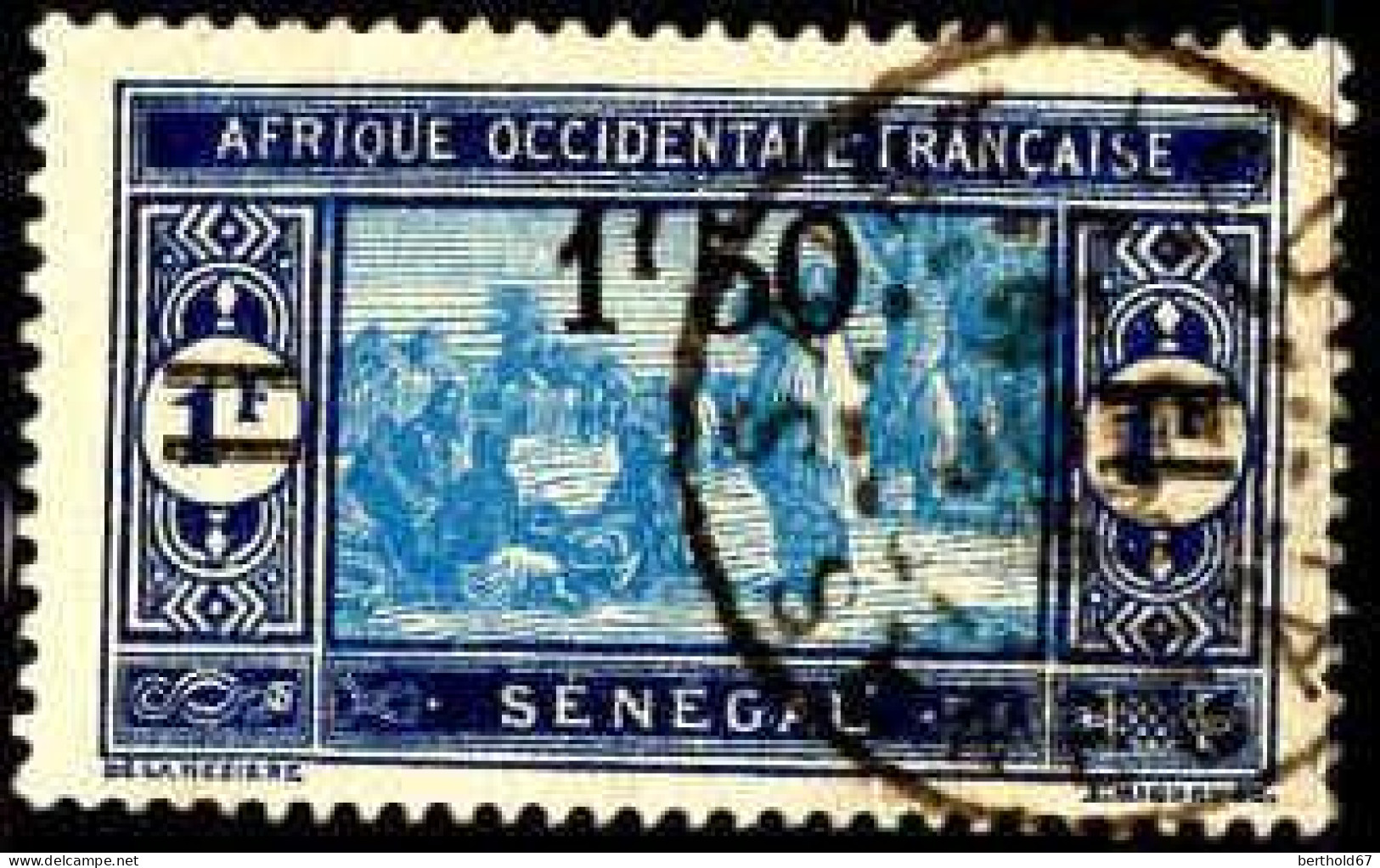 Sénégal Poste Obl Yv: 98 Mi:98 Marché Indigène (TB Cachet Rond) - Oblitérés
