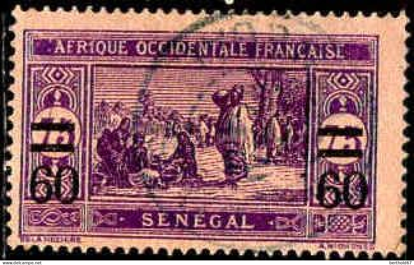 Sénégal Poste Obl Yv: 87 Mi:92 Marché Indigène (TB Cachet Rond) - Usati