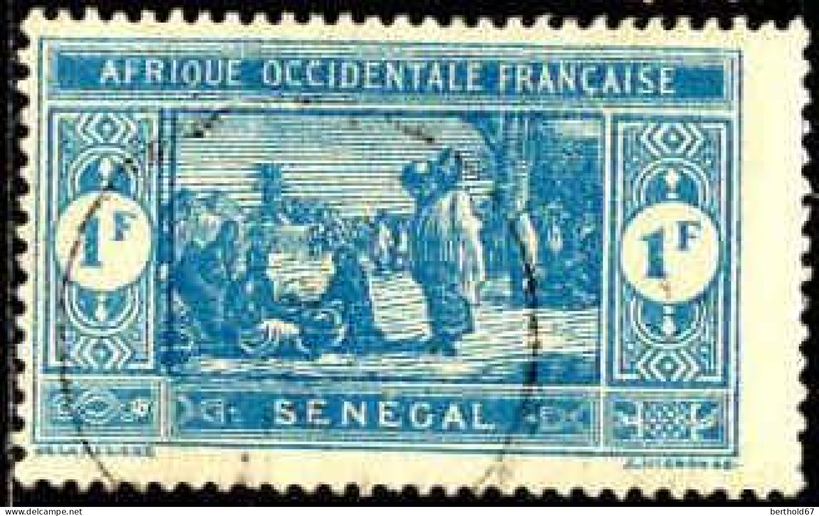 Sénégal Poste Obl Yv: 85 Mi:85 Marché Indigène (Beau Cachet Rond) - Usati