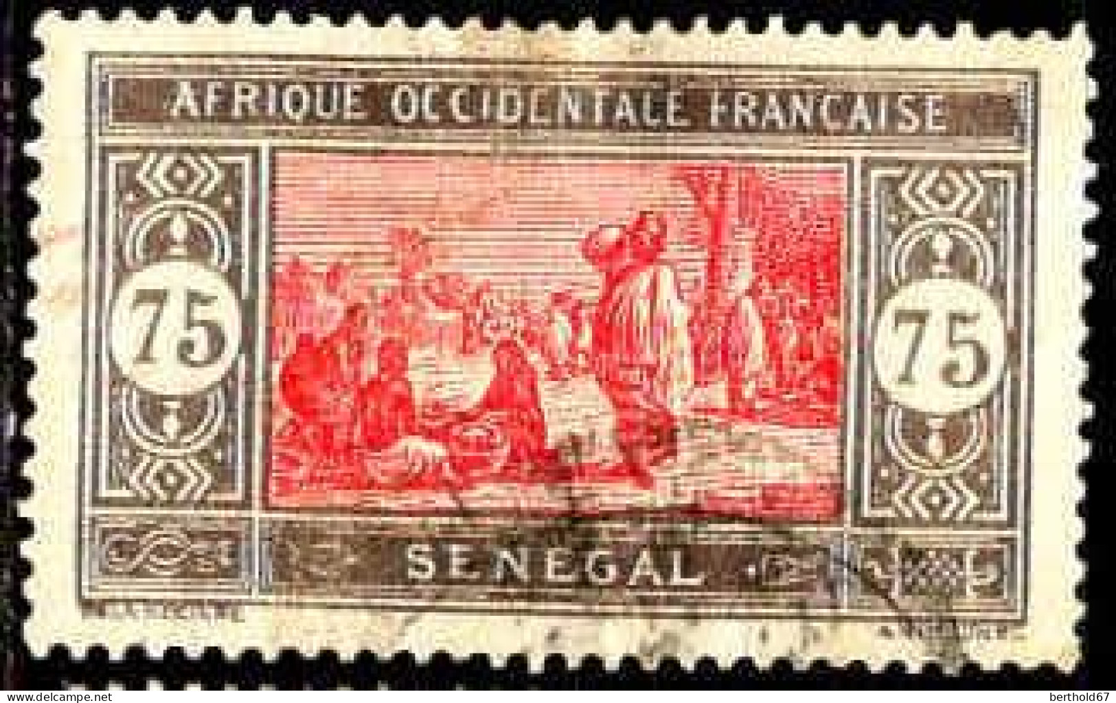 Sénégal Poste Obl Yv: 66 Mi:66 Marché Indigène (cachet Rond) - Oblitérés