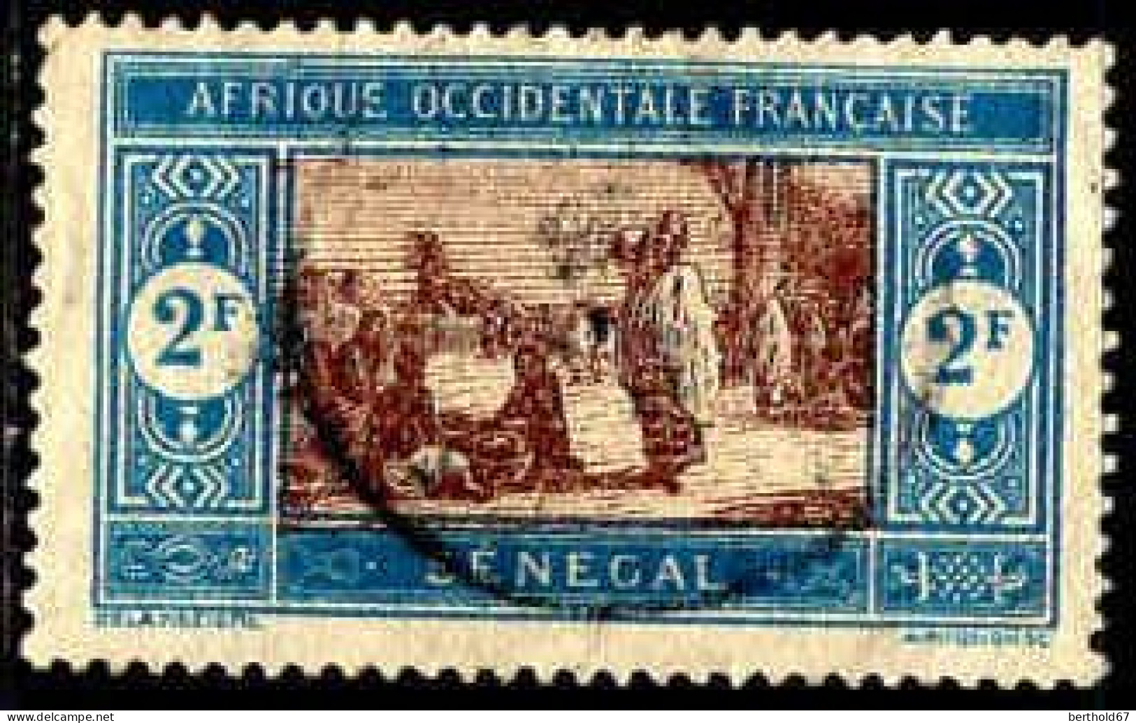 Sénégal Poste Obl Yv: 86 Mi:86 Marché Indigène (cachet Rond) - Oblitérés