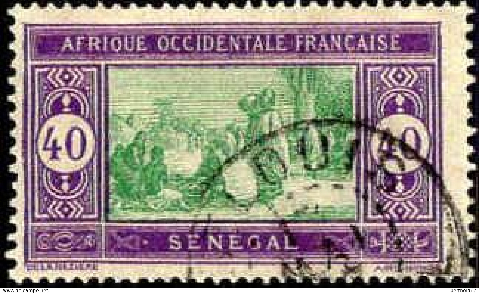 Sénégal Poste Obl Yv: 63 Mi:63 Marché Indigène (TB Cachet Rond) - Usati