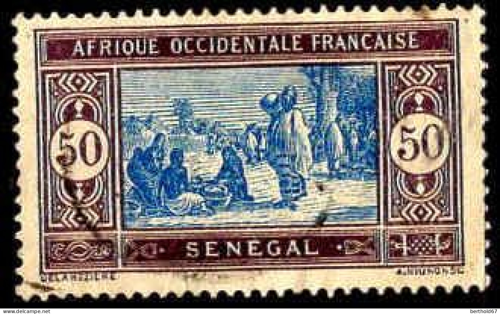 Sénégal Poste Obl Yv: 65 Mi:65 Marché Indigène (cachet Rond) - Used Stamps