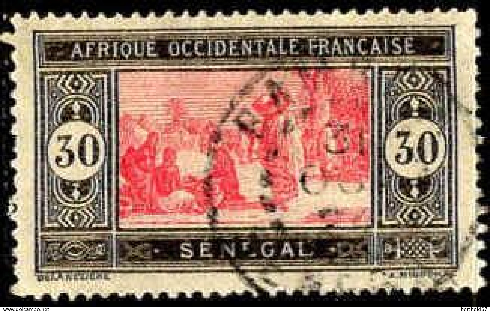 Sénégal Poste Obl Yv: 61 Mi:61 Marché Indigène (TB Cachet Rond) - Gebruikt