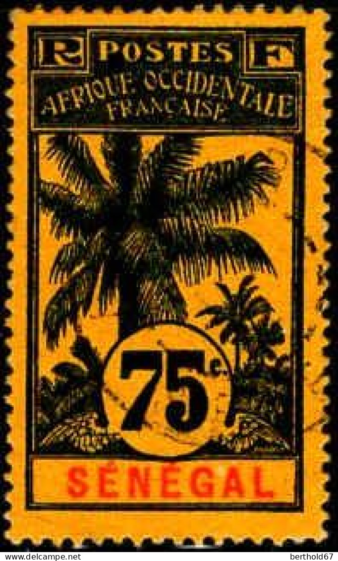 Sénégal Poste Obl Yv: 43 Mi:43 Palmiers (TB Cachet Rond) - Oblitérés