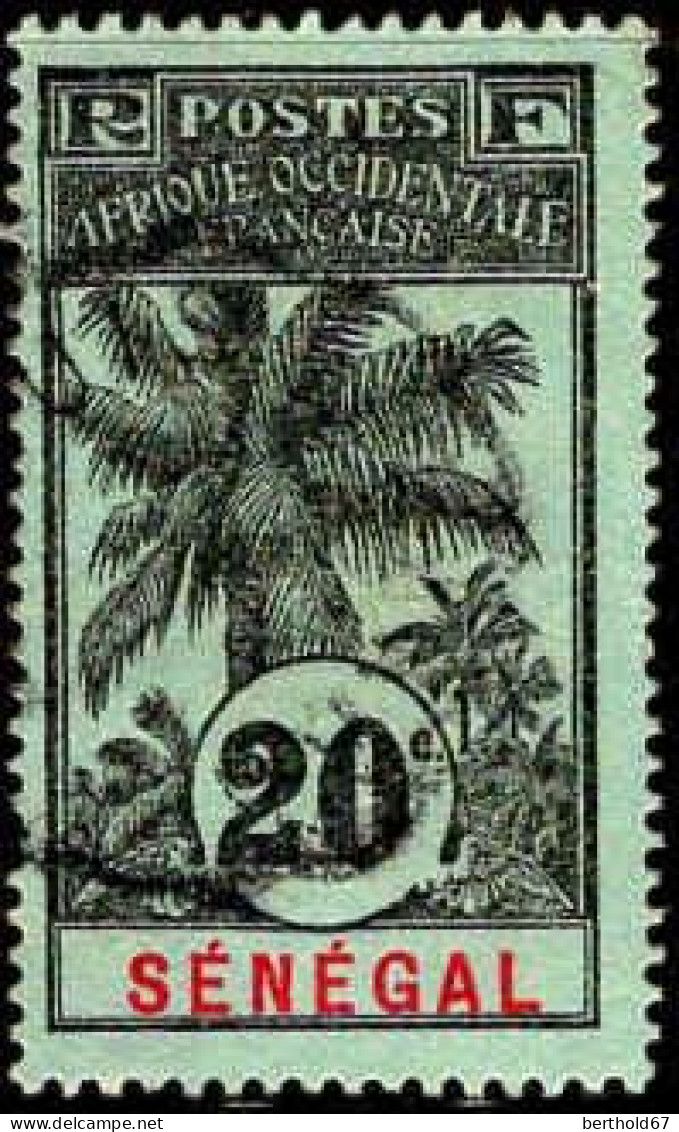 Sénégal Poste Obl Yv: 36 Mi:36 Palmiers (Beau Cachet Rond) - Used Stamps