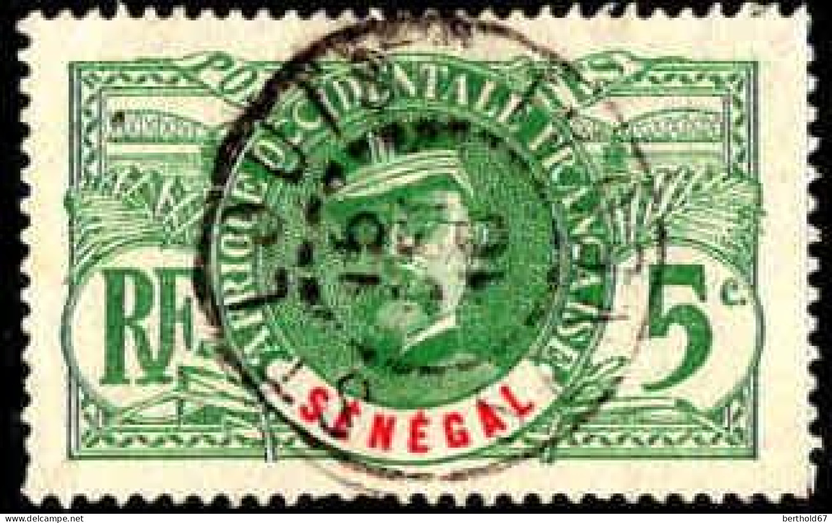 Sénégal Poste Obl Yv: 33 Mi:33 Louis Faidherbe Dents Courtes (TB Cachet Rond) - Used Stamps