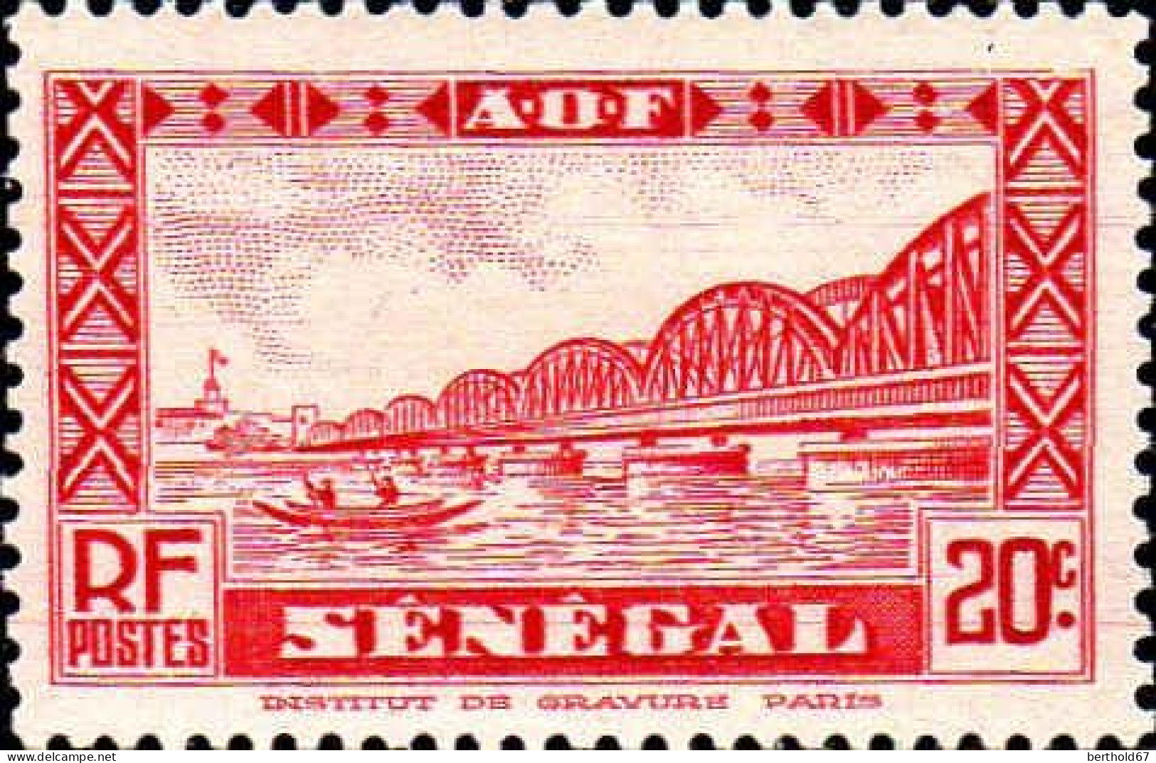 Sénégal Poste N** Yv:120 Mi:125 Pont Faidherbe (G.trop.) - Neufs