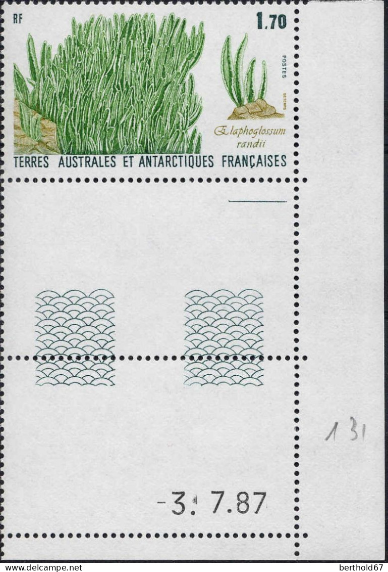 TAAF Poste N** Yv:131 Mi:233 Elaphoglossum Randii Coin D.feuille Daté 03-07-87 - Unused Stamps