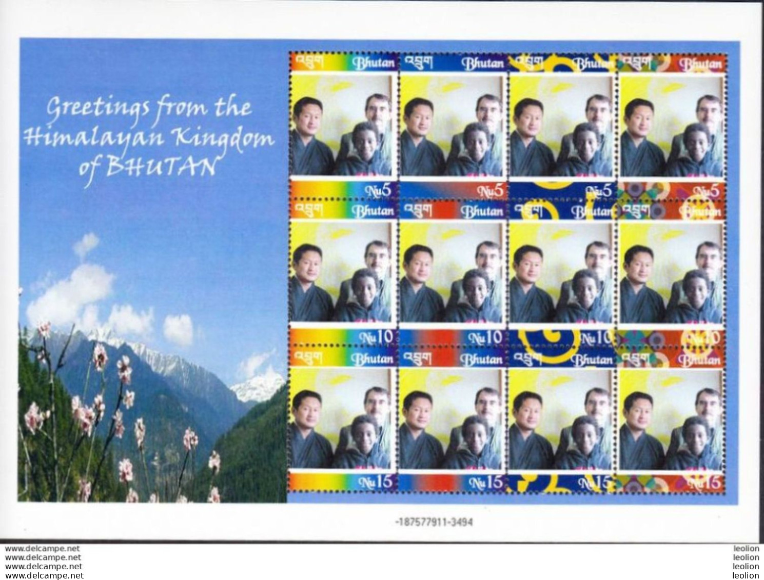 BHUTAN 2009 MNH Personalized Stamp Sheet Greetings From The Himalayan Kingdom BHOUTAN - Bhoutan