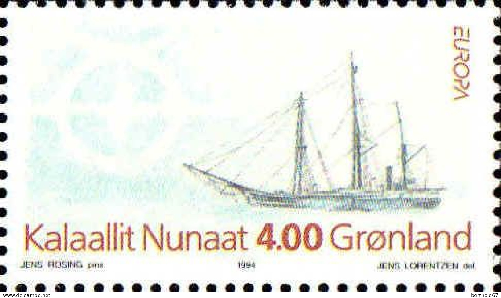 Groenland Poste N** Yv:233 Mi:247 Europa Voilier - Ungebraucht