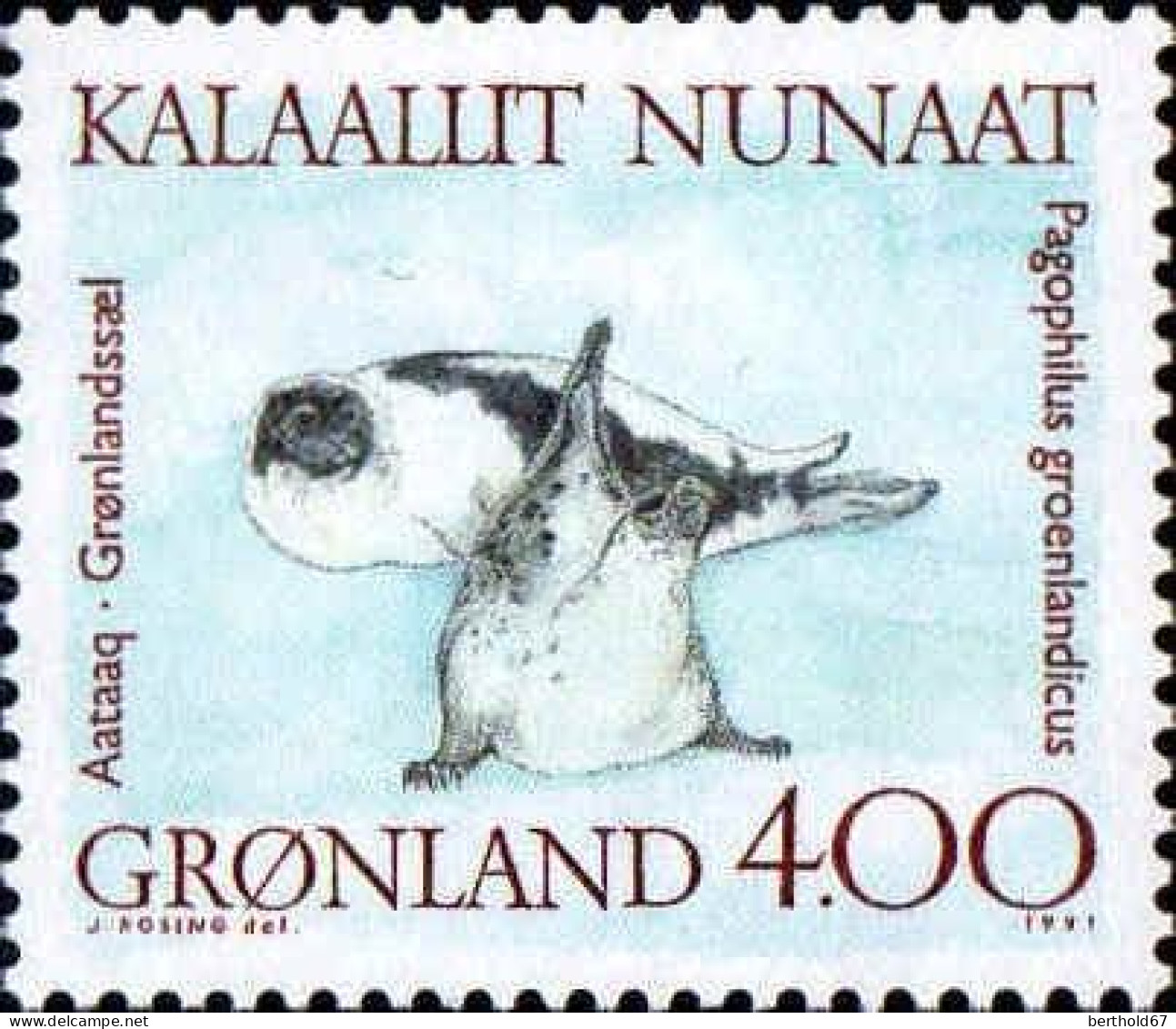 Groenland Poste N** Yv:200 Mi:212 Aataaq Groenlandssael Pagophilus Groenlandicus - Nuevos
