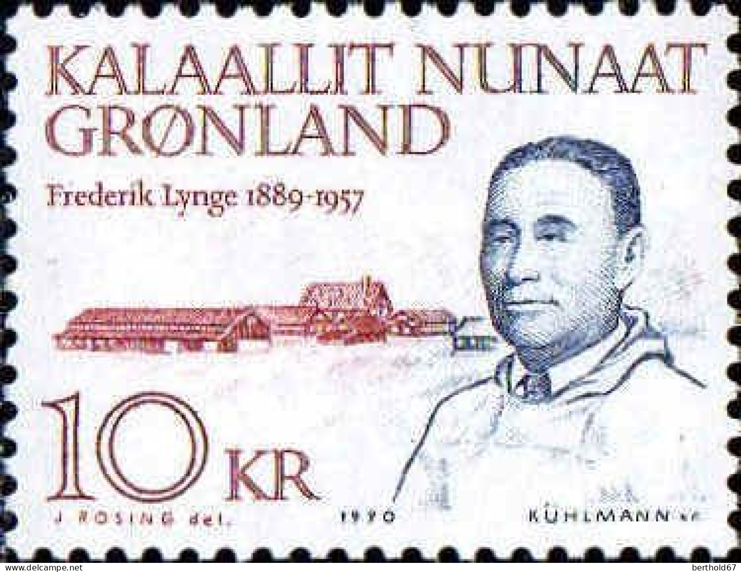 Groenland Poste N** Yv:197 Mi:209 Frederik Linge - Nuovi