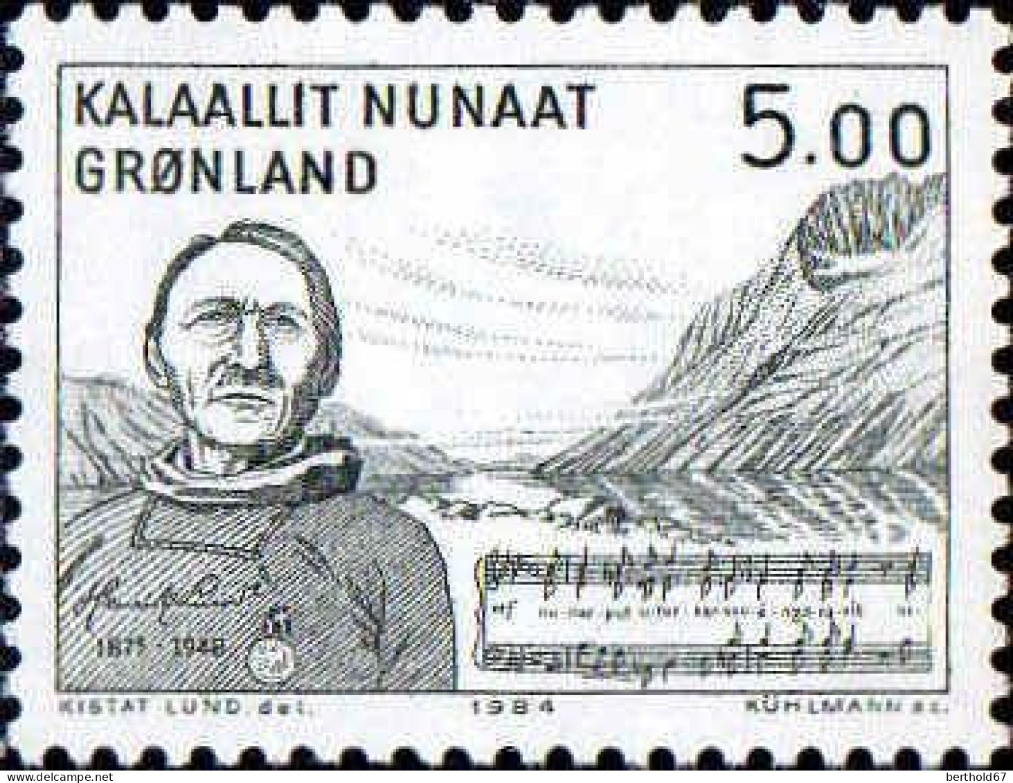Groenland Poste N** Yv:141 Mi:153 Henrik Lund Compositeur - Unused Stamps