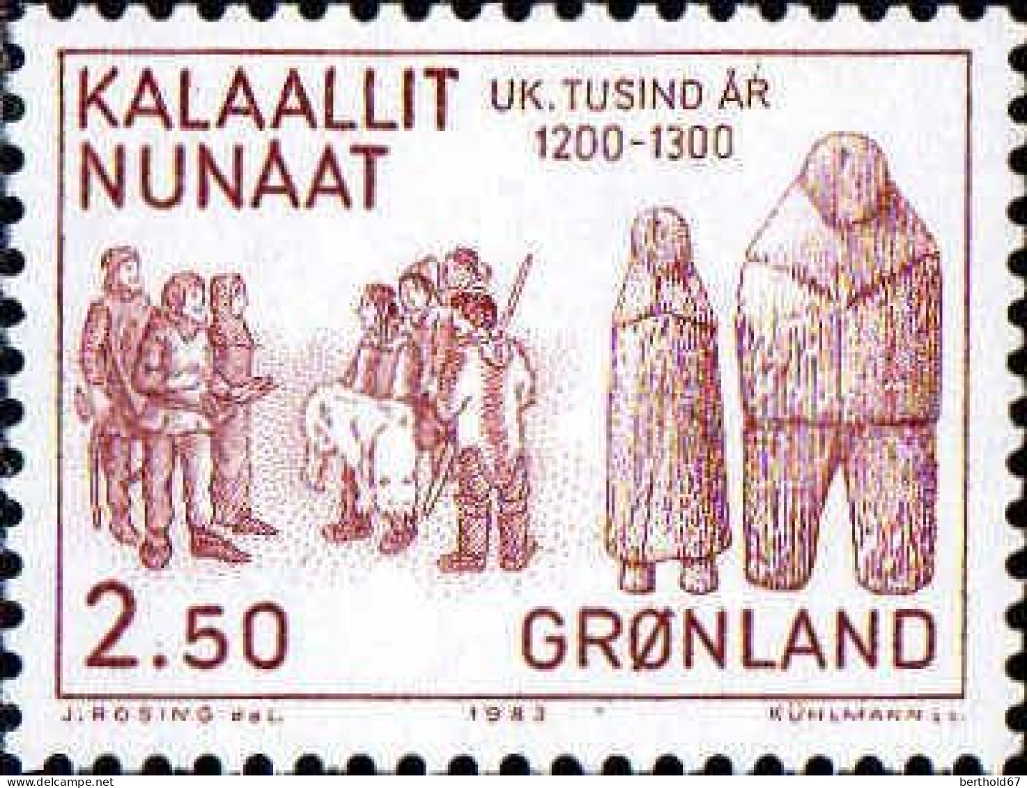 Groenland Poste N** Yv:131 Mi:143 Uk.Tusind år - Neufs