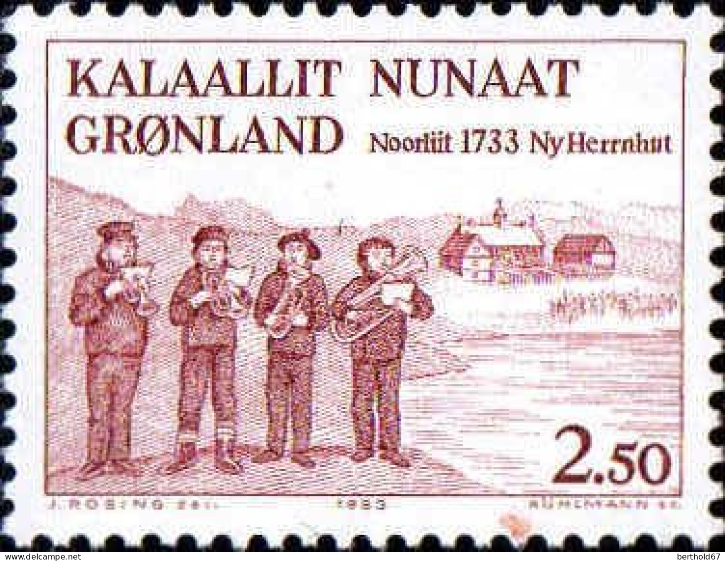 Groenland Poste N** Yv:134 Mi:146 Noorliit 1733 Ny Herrnhut Fanfare - Ungebraucht