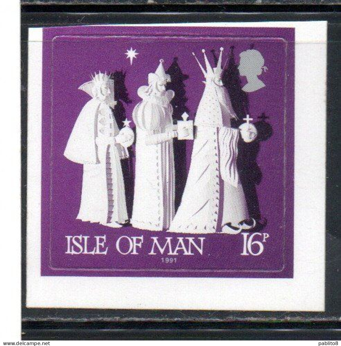 ISOLA DI MAN ISLE OF MAN 1991 CHRISTMAS NATALE NOEL WEIHNACHTEN NAVIDAD IMPERF 16p MNH - Isle Of Man