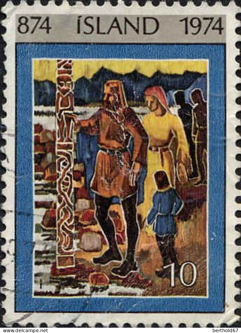 Islande Poste Obl Yv:438 Mi:485 Ingolfur (cachet Rond) - Used Stamps