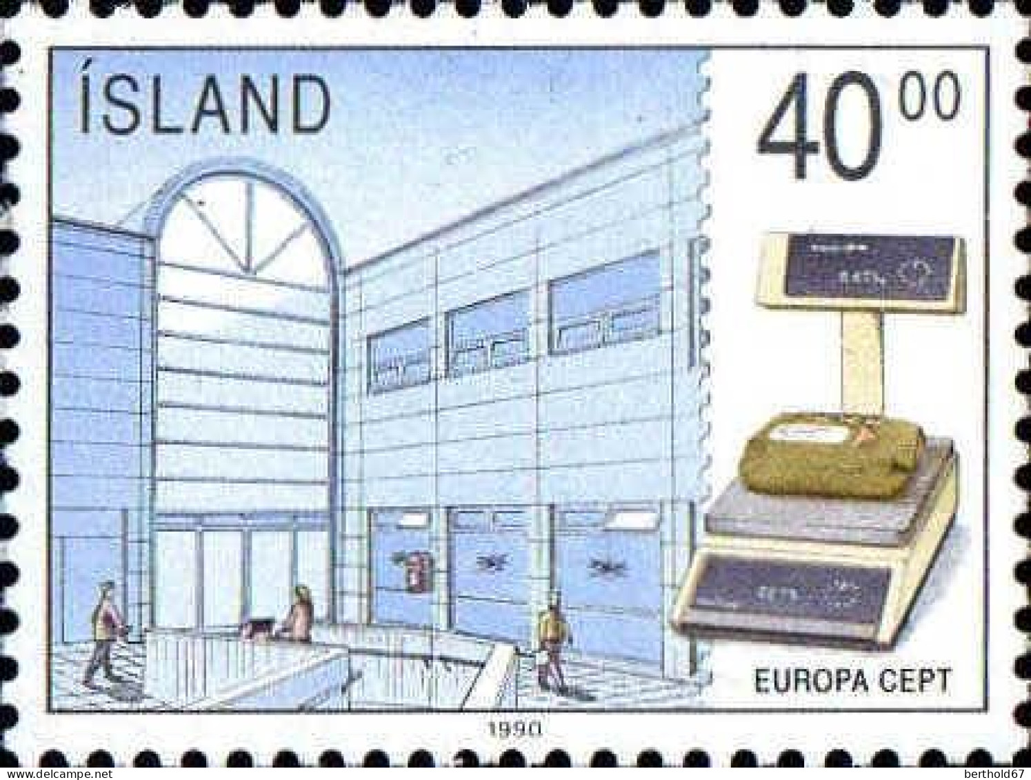 Islande Poste N** Yv:680 Mi:727 Europa Cept Nouvelle Poste De Reykjavik - Unused Stamps