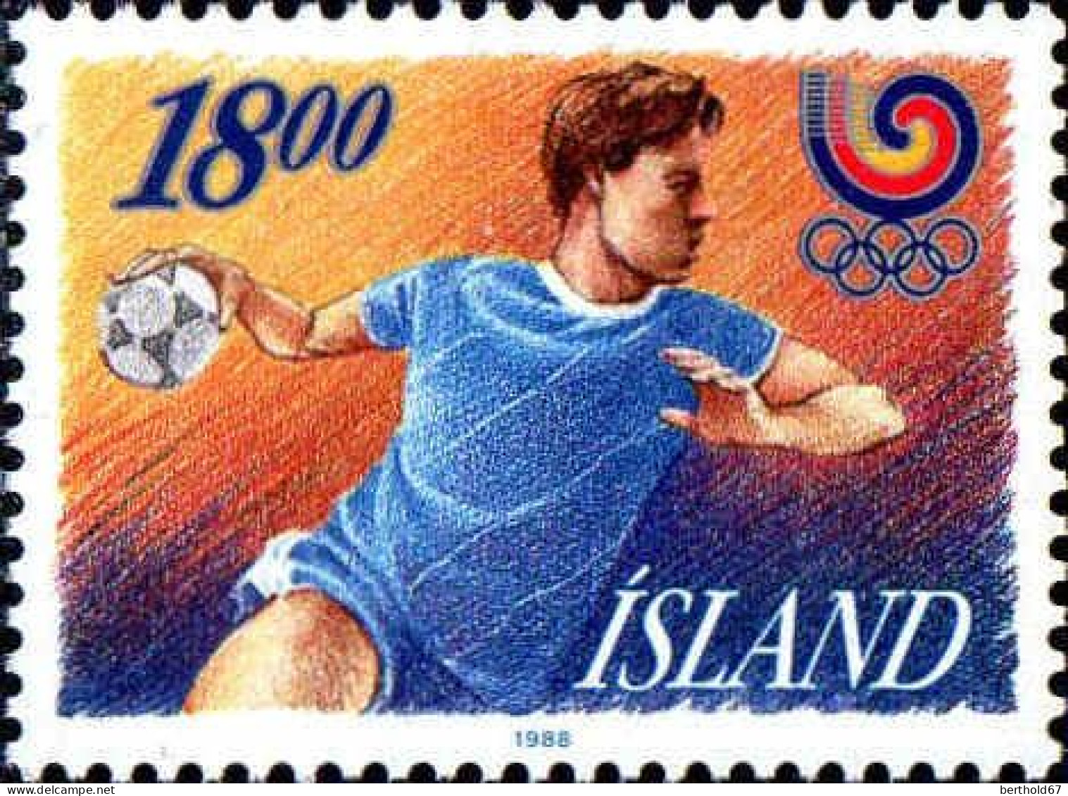 Islande Poste N** Yv:641 Mi:688 Jeux Olympiques Séoul Handball - Ungebraucht