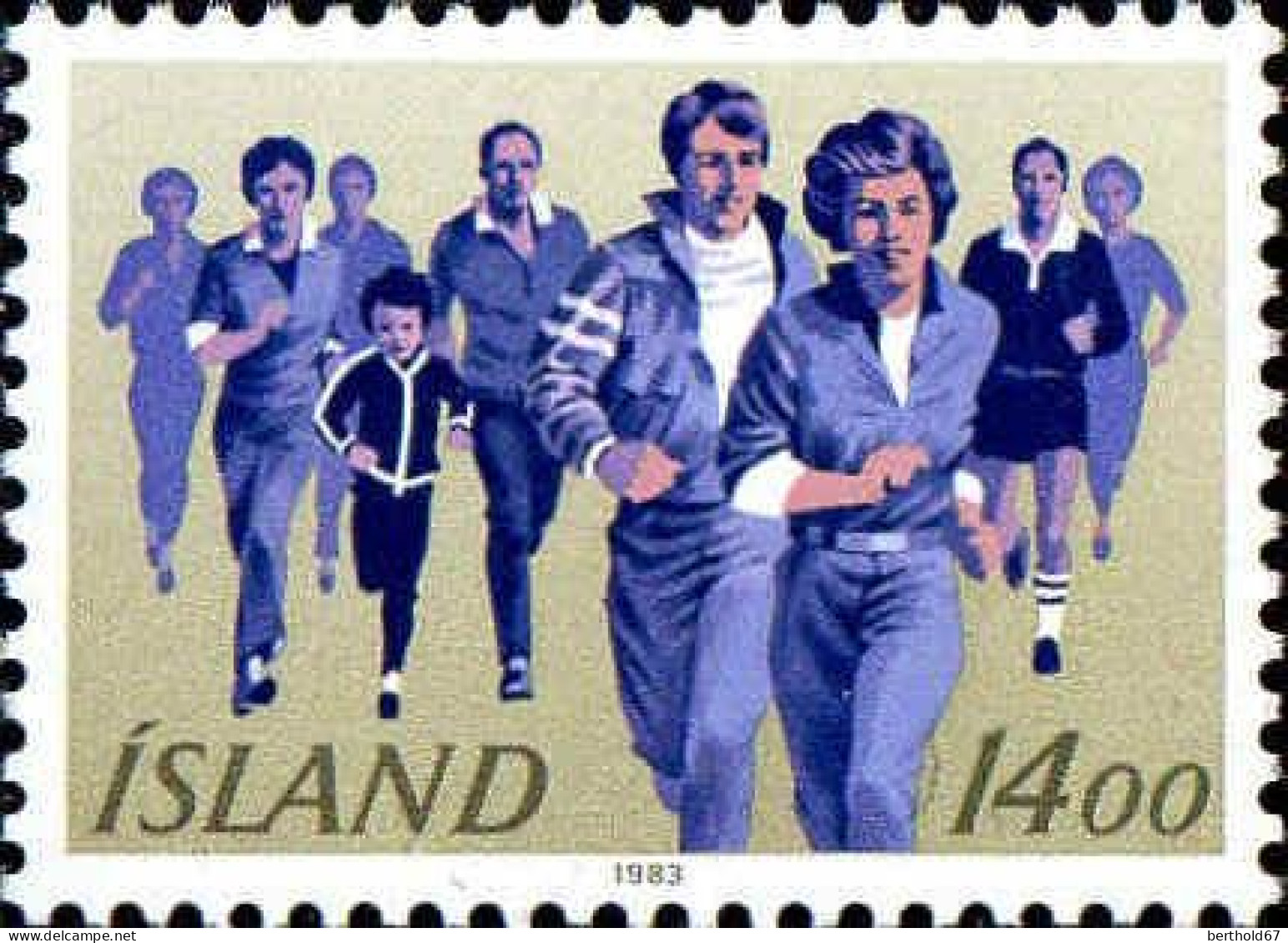 Islande Poste N** Yv:557 Mi:604 Jogging - Unused Stamps